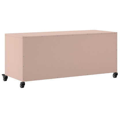 Tv-meubel 100,5x39x43,5 cm staal roze