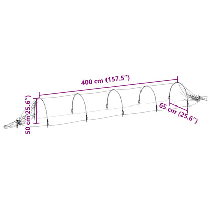 Kweektunnel 1,5x5 m glasvezel en polypropeen