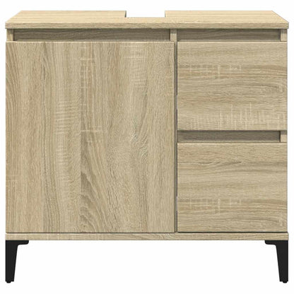 Badkamerkast 65x33x60 cm bewerkt hout sonoma eikenkleurig