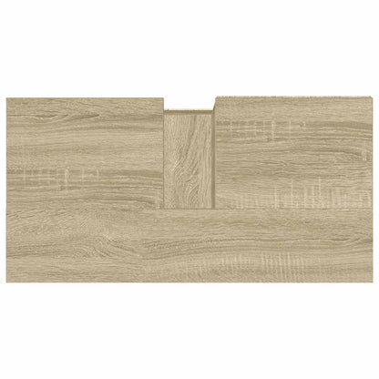 Badkamerkast 65x33x60 cm bewerkt hout sonoma eikenkleurig