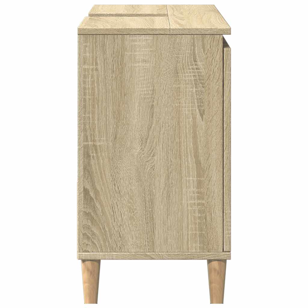 Badkamerkast 65x33x60 cm bewerkt hout sonoma eikenkleurig