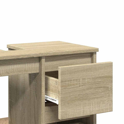 Badkamerkast 65x33x60 cm bewerkt hout sonoma eikenkleurig