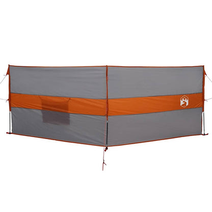 Windscherm camping waterdicht 344x120 cm grijs en oranje