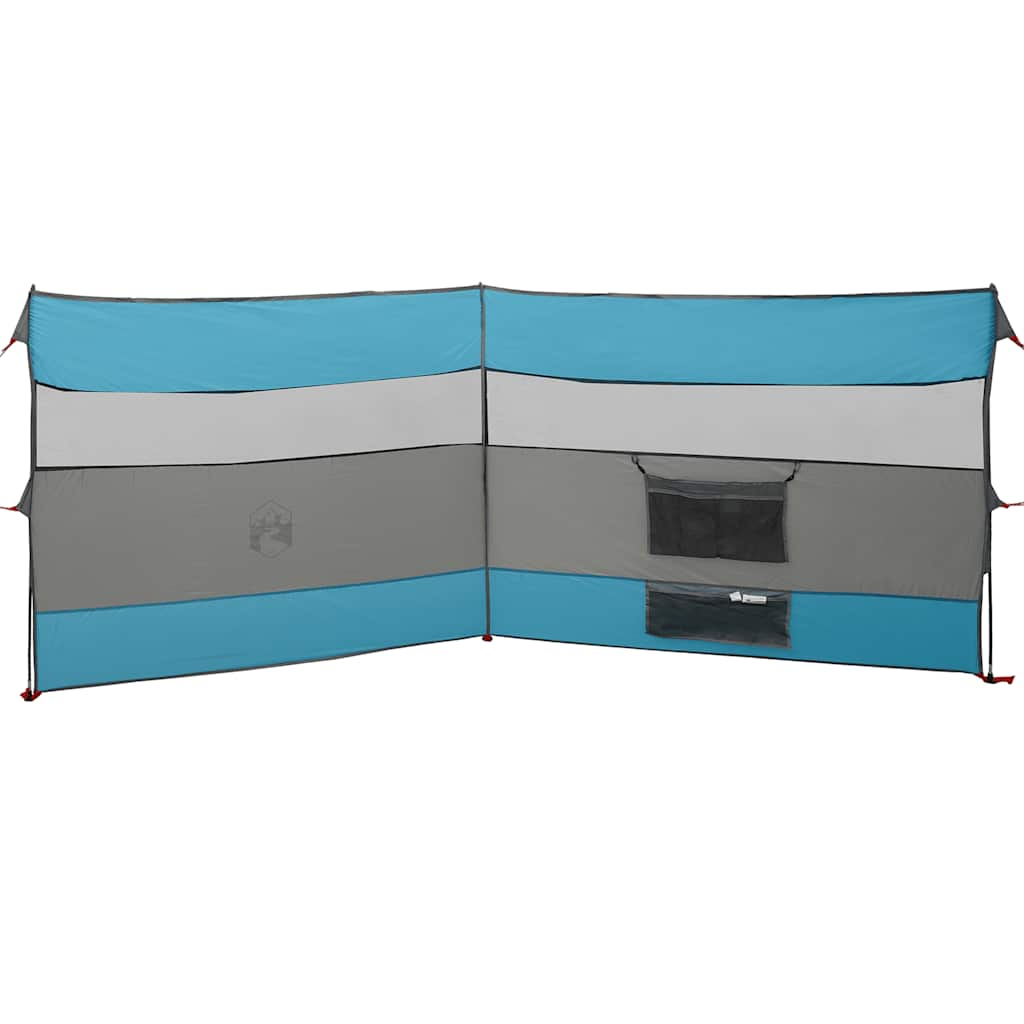 Windscherm camping waterdicht 340x130 cm blauw