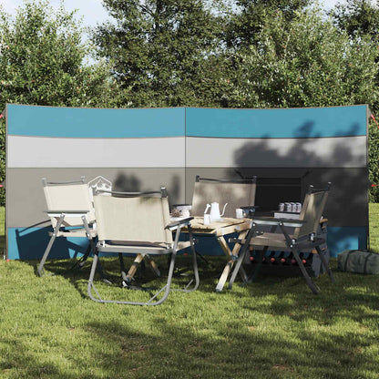 Windscherm camping waterdicht 340x130 cm blauw