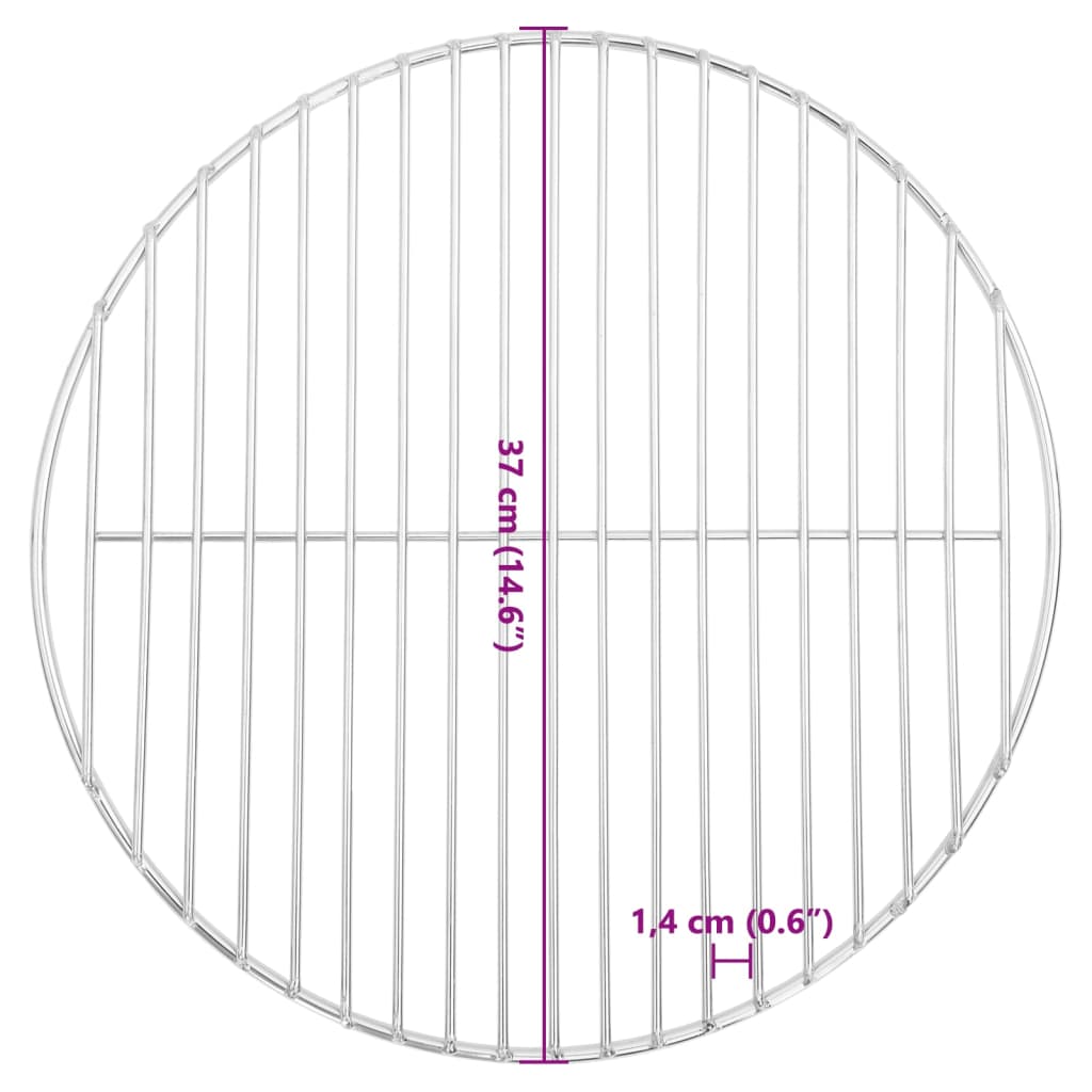 Barbecuerooster rond Ø37 cm 304 roestvrij staal