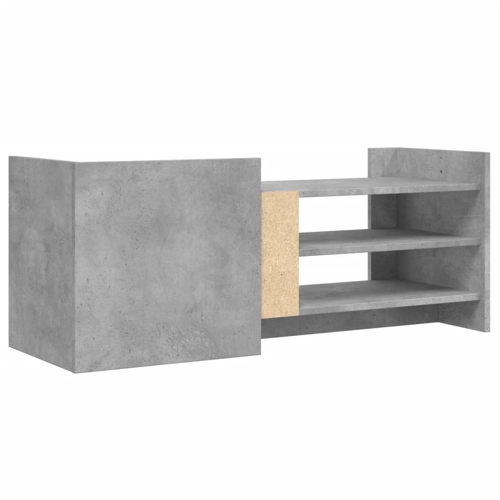 Tv-meubel 100x35x40 cm bewerkt hout betongrijs