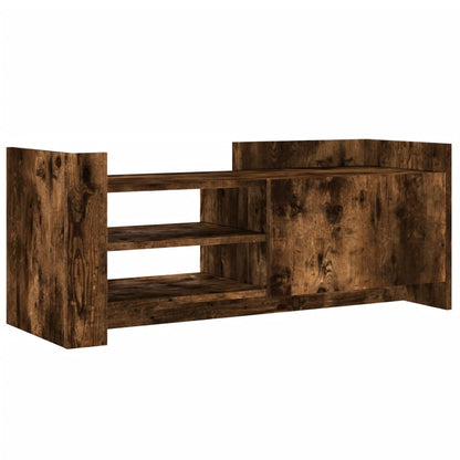 Tv-meubel 100x35x40 cm bewerkt hout gerookt eikenkleurig