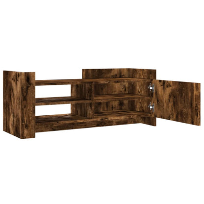 Tv-meubel 100x35x40 cm bewerkt hout gerookt eikenkleurig