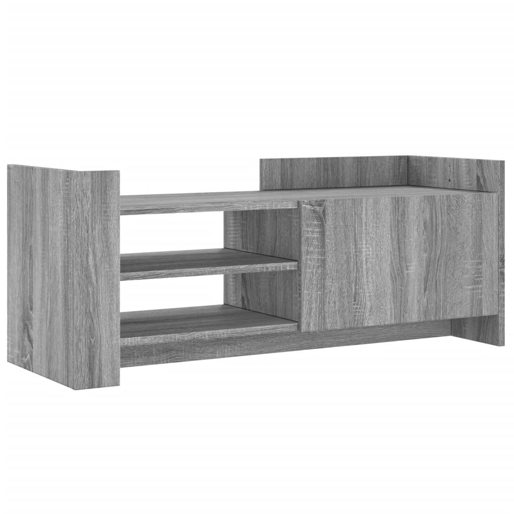 Tv-meubel 100x35x40 cm bewerkt hout grijs sonoma eikenkleurig