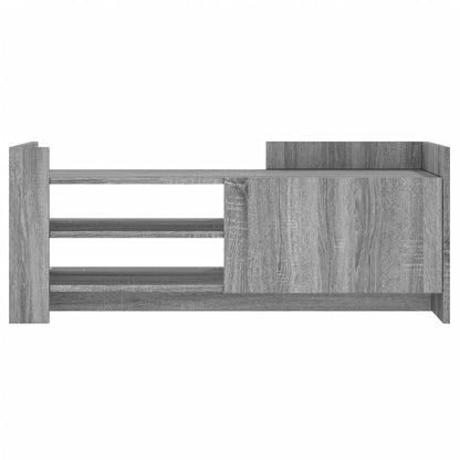 Tv-meubel 100x35x40 cm bewerkt hout grijs sonoma eikenkleurig