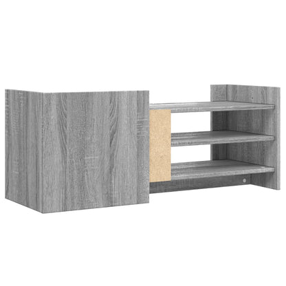 Tv-meubel 100x35x40 cm bewerkt hout grijs sonoma eikenkleurig