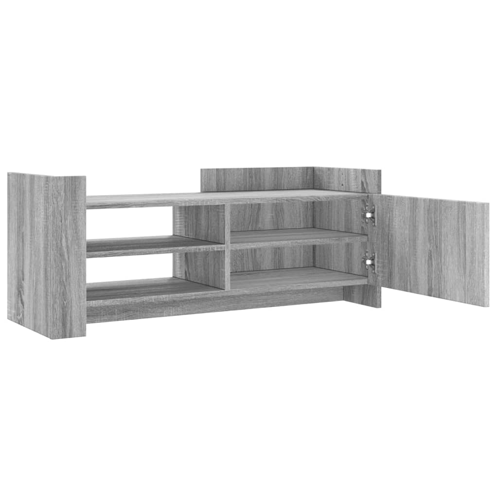 Tv-meubel 100x35x40 cm bewerkt hout grijs sonoma eikenkleurig