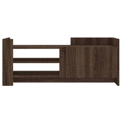 Tv-meubel 100x35x40 cm bewerkt hout bruin eikenkleur