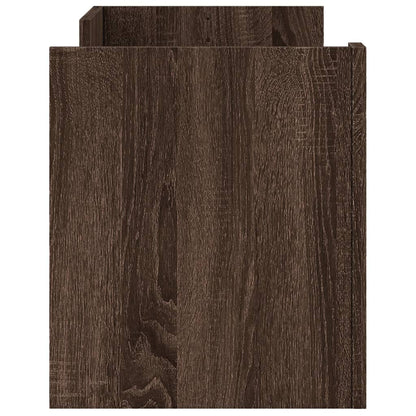 Tv-meubel 100x35x40 cm bewerkt hout bruin eikenkleur