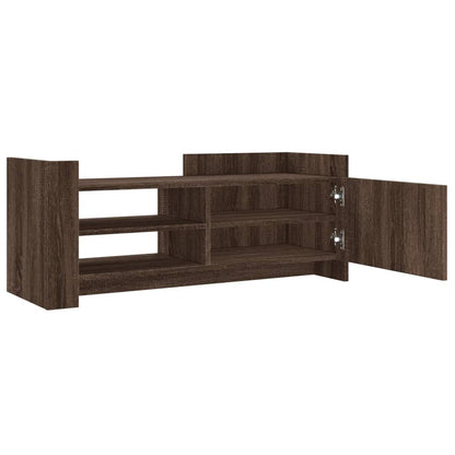 Tv-meubel 100x35x40 cm bewerkt hout bruin eikenkleur