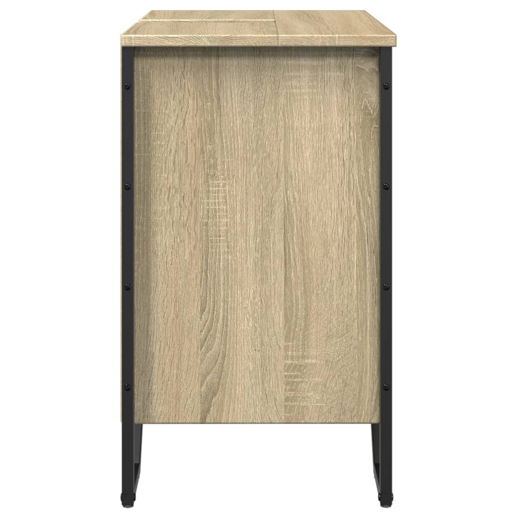 Wastafelkast 60x35x60 cm bewerkt hout sonoma eikenkleurig