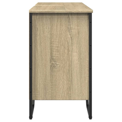 Wastafelkast 91x35x60 cm bewerkt hout sonoma eikenkleurig