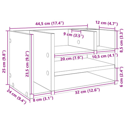 Bureau organiser 44,5x24x25 cm bewerkt hout sonoma eikenkleurig