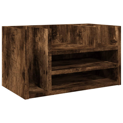 Bureau organiser 44,5x24x25 cm bewerkt hout gerookt eikenkleur