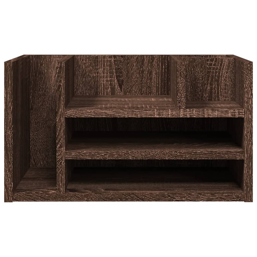 Bureau organiser 44,5x24x25 cm bewerkt hout bruin eikenkleur