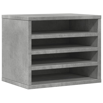 Bureau organiser 36x26x29,5 cm bewerkt hout betongrijs