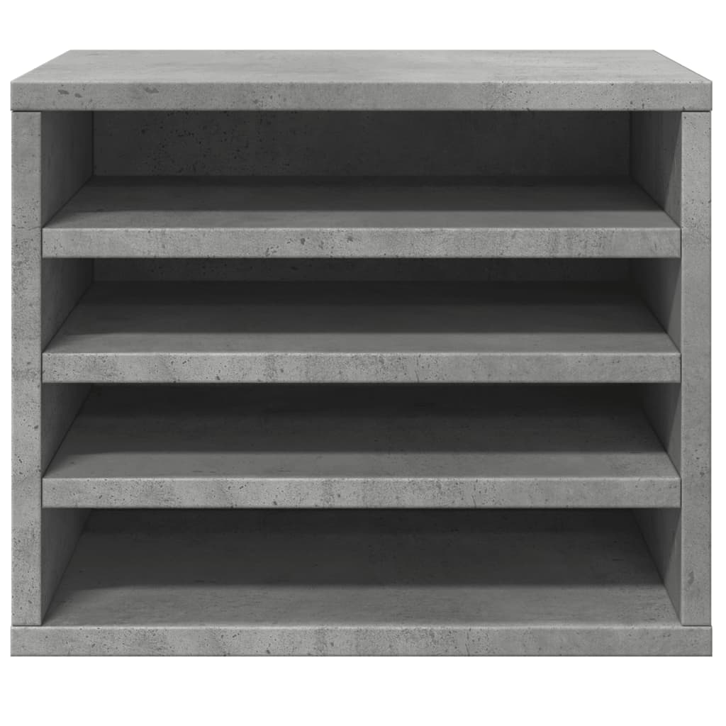 Bureau organiser 36x26x29,5 cm bewerkt hout betongrijs