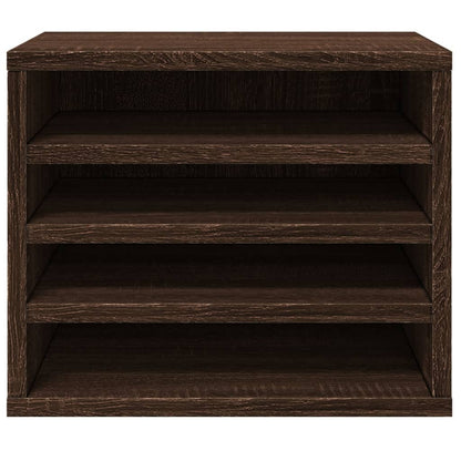 Bureau organiser 36x26x29,5 cm bewerkt hout bruin eikenkleurig