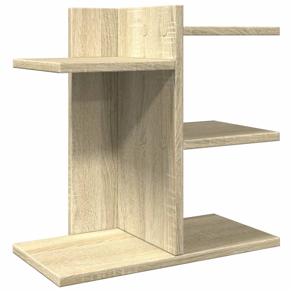 Bureau organiser 42x21,5x42 cm bewerkt hout sonoma eikenkleurig