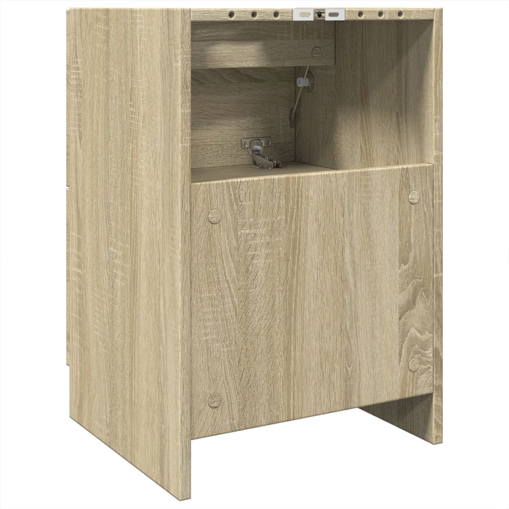 Wastafelkast 40x37x59 cm bewerkt hout sonoma eikenkleurig