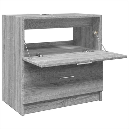 Wastafelkast 59x37x59 cm bewerkt hout grijs sonoma eikenkleurig