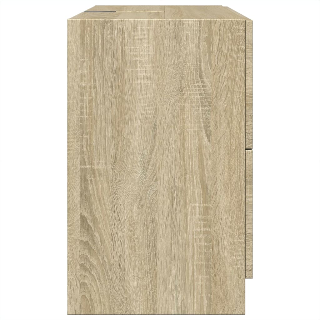 Wastafelkast 78x37x59 cm bewerkt hout sonoma eikenkleurig