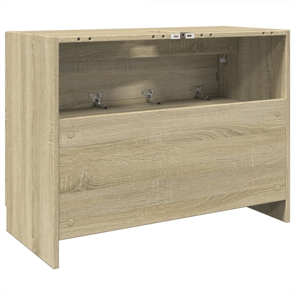 Wastafelkast 78x37x59 cm bewerkt hout sonoma eikenkleurig