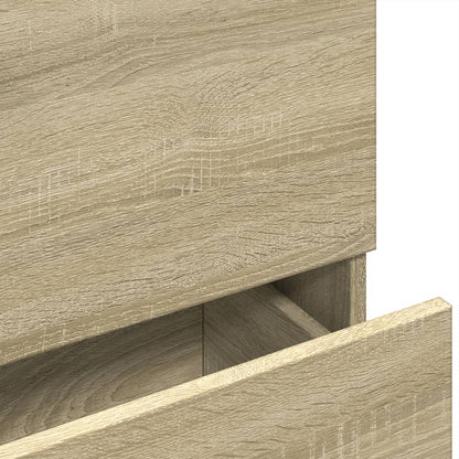 Wastafelkast 78x37x59 cm bewerkt hout sonoma eikenkleurig