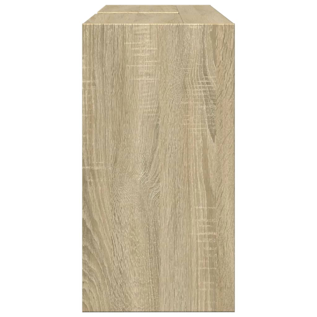 Wastafelkast 90x29x55 cm bewerkt hout sonoma eikenkleurig