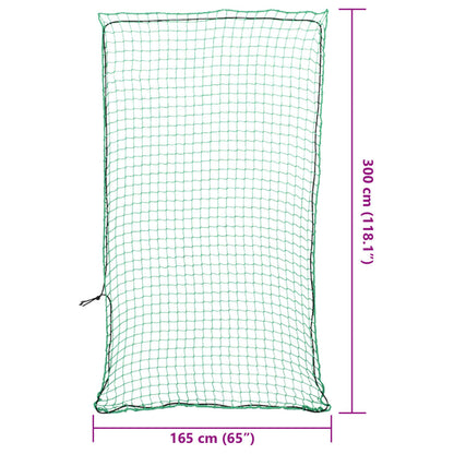 Aanhangwagennet elastisch touw 3x1,65 m polypropeen groen