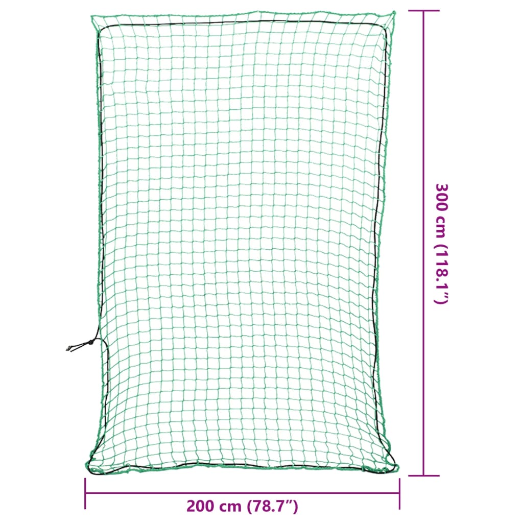 Aanhangwagennet elastisch touw 3x2 m polypropeen groen