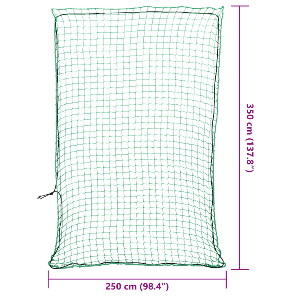 Aanhangwagennet elastisch touw 3,5x2,5 m polypropeen groen