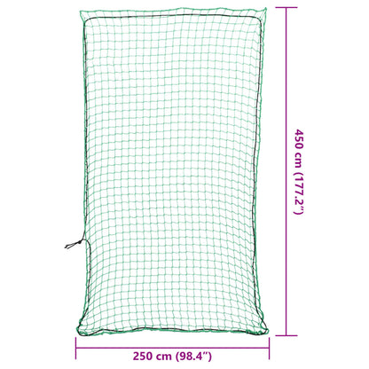 Aanhangwagennet elastisch touw 4,5x2,5 m polypropeen groen