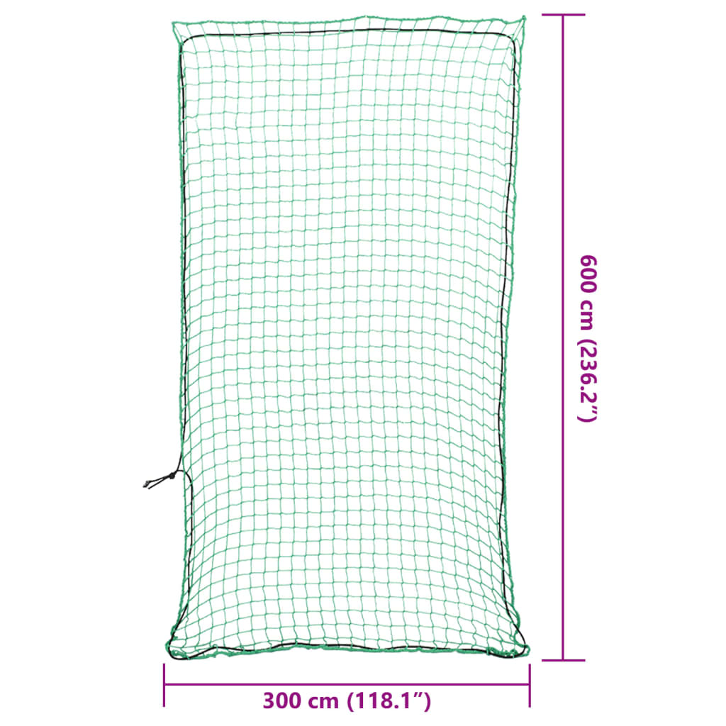 Aanhangwagennet elastisch touw 6x3 m polypropeen groen