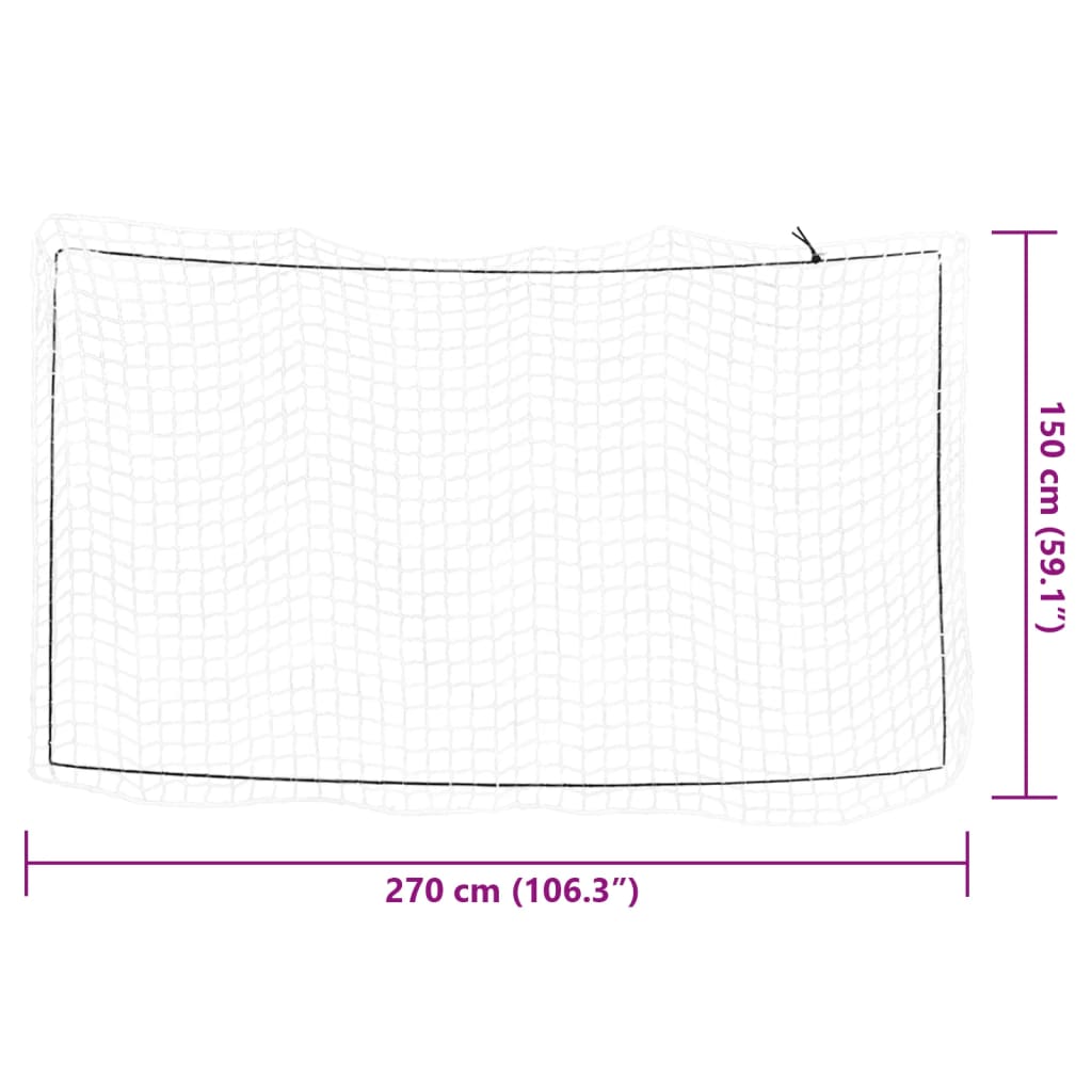 Aanhangwagennet elastisch touw 2,7x1,5 m polypropeen wit