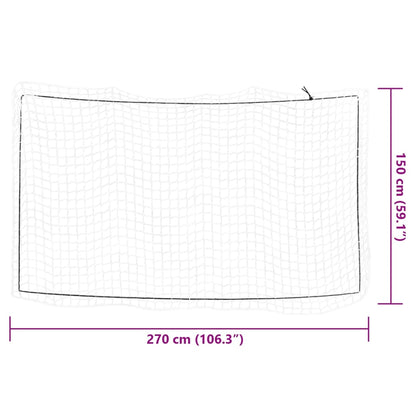 Aanhangwagennet elastisch touw 2,7x1,5 m polypropeen wit