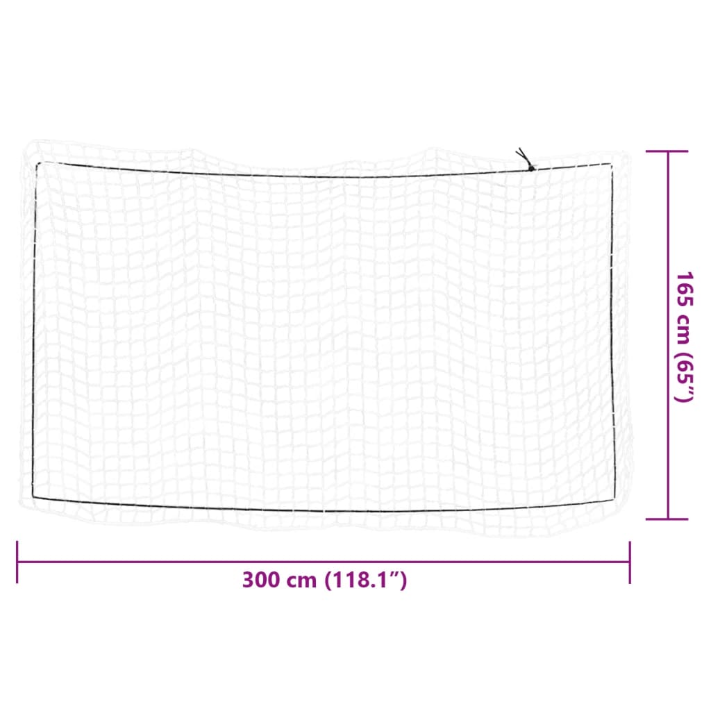 Aanhangwagennet elastisch touw 3x1,65 m polypropeen wit