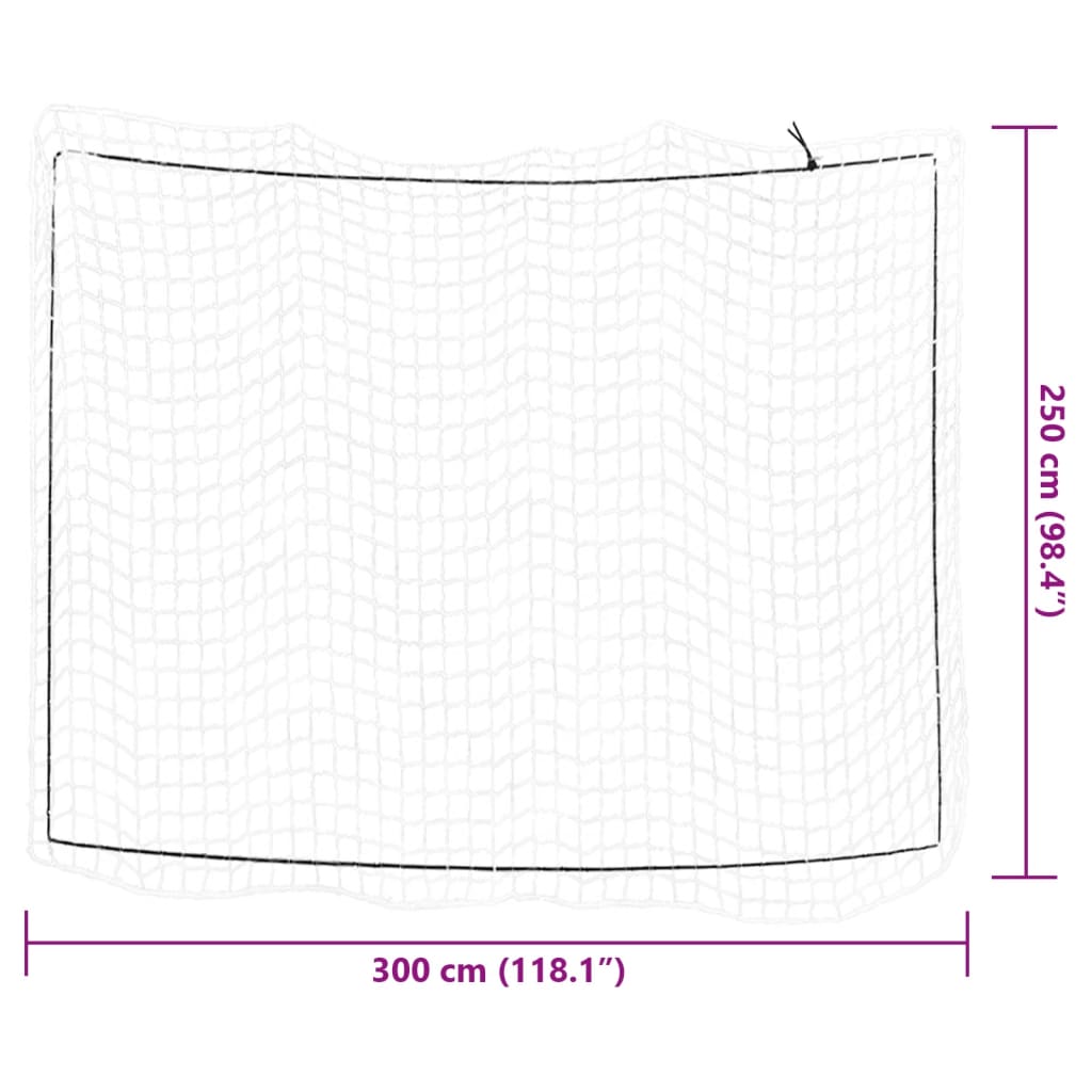 Aanhangwagennet elastisch touw 3x2,5 m polypropeen wit