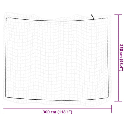 Aanhangwagennet elastisch touw 3x2,5 m polypropeen wit