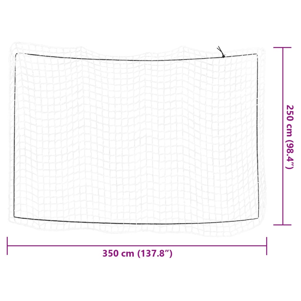 Aanhangwagennet elastisch touw 3,5x2,5 m polypropeen wit