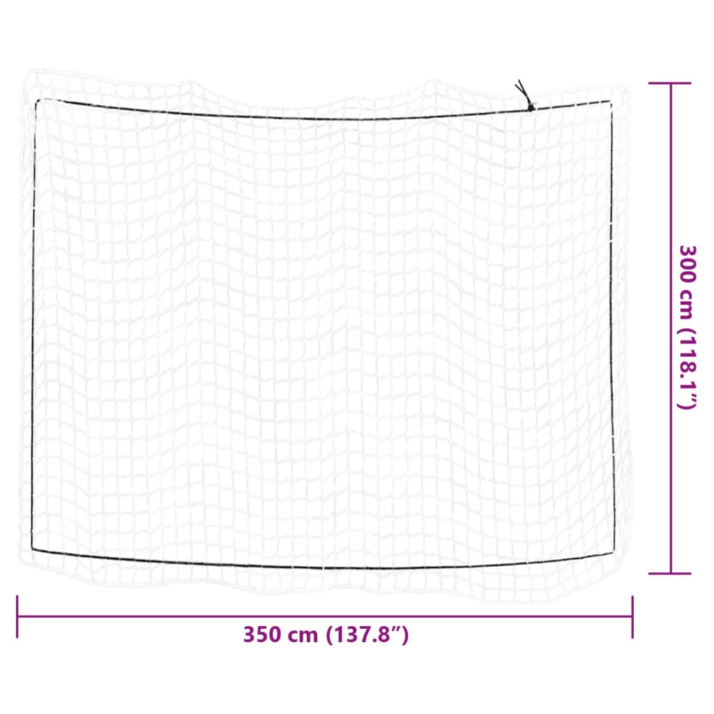 Aanhangwagennet elastisch touw 3,5x3 m polypropeen wit