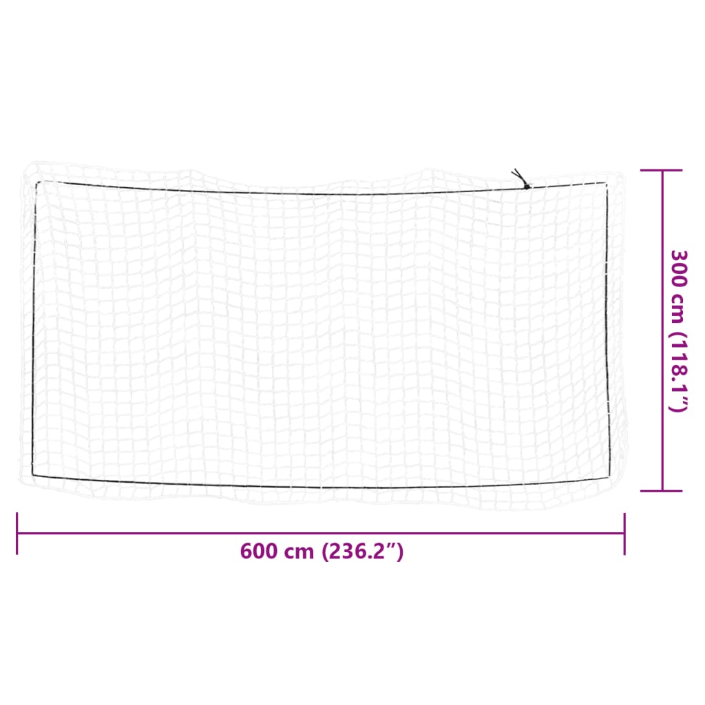 Aanhangwagennet elastisch touw 6x3 m polypropeen wit