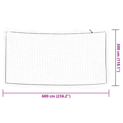 Aanhangwagennet elastisch touw 6x3 m polypropeen wit