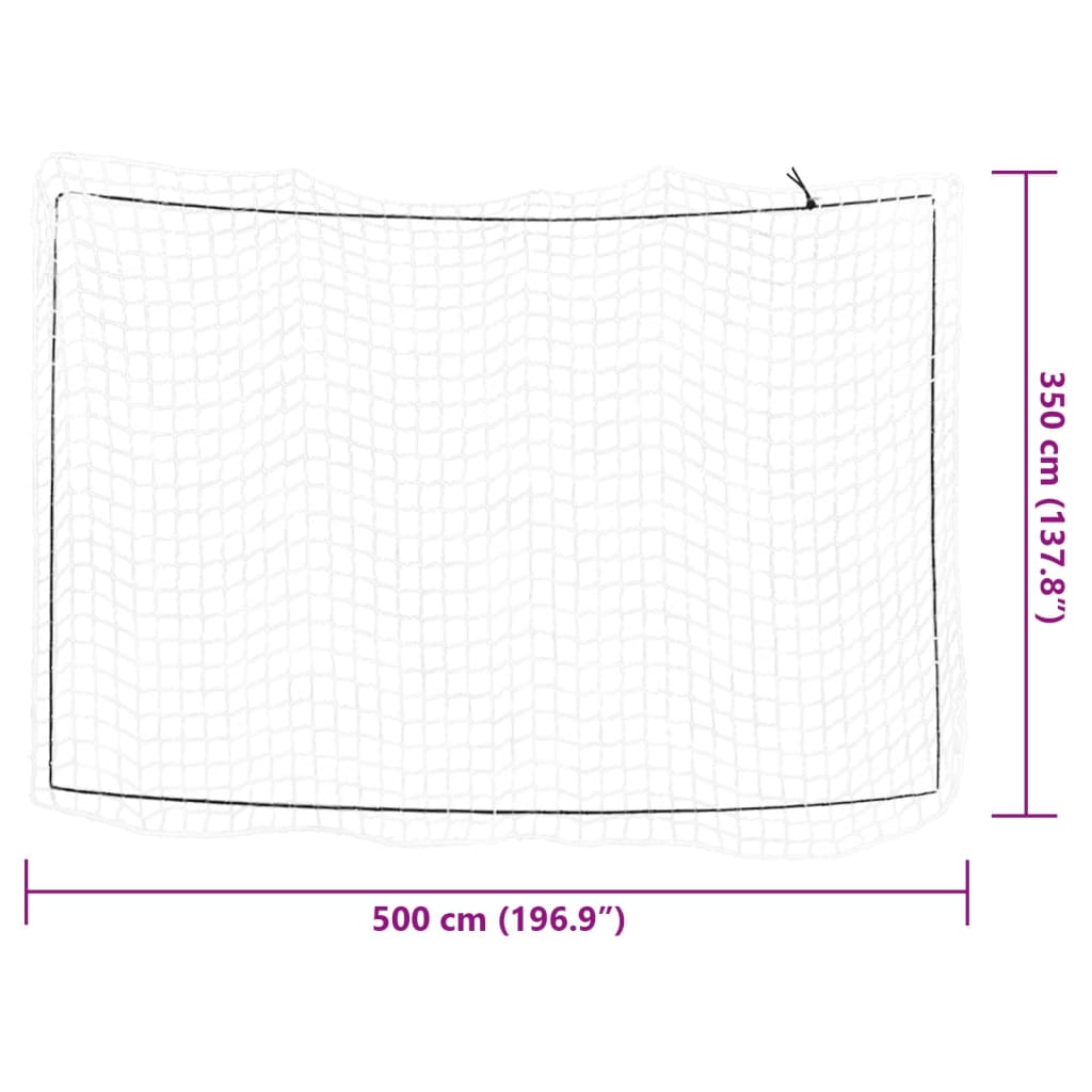 Aanhangwagennet elastisch touw 5x3,5 m polypropeen wit